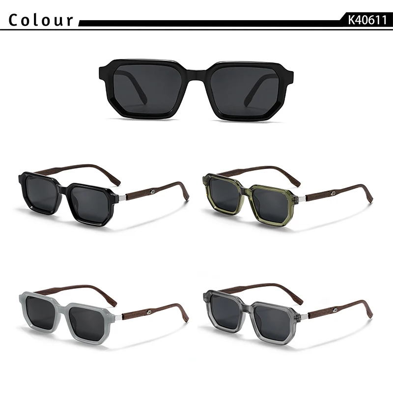 CATERSIDE Occhiali da sole polarizzati da uomo Design poligonale retrò Decorazione in metallo Occhiali da sole Occhiali da viaggio per feste da donna alla moda