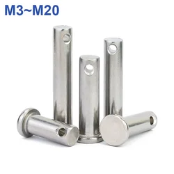 M3M4M5 M6 M8 M10~M20 304 Stainless Steel with Hole Pin Shaft Cotter Pin Flat Head CylindricalPin PlugPin Positioning Pin GB882