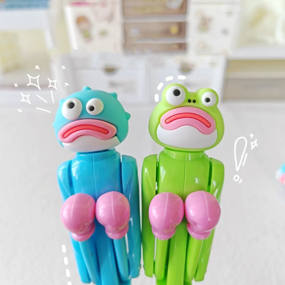

Capybara Hair-fried Boxing Pen Cartoon Creative Interactive Ballpoint Pen Mechanism Frog Writing Boxing Pen School Supplies