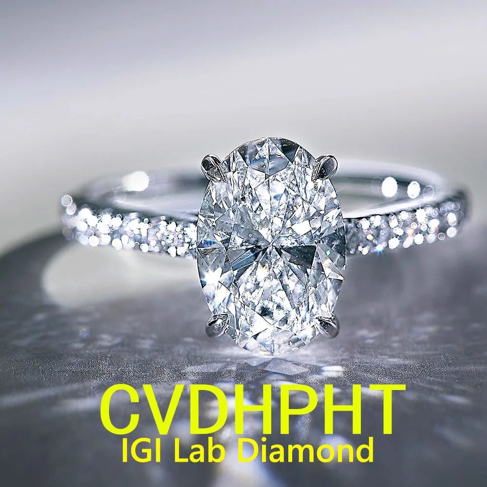 

18k gold Custom Jewelry Factory gold 3ct Lab Grown Diamond Engagement Ring for Women