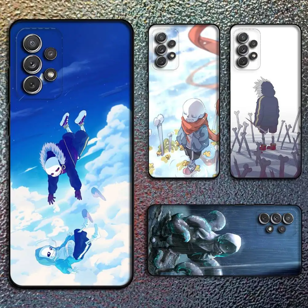 

U-Undertale Sans doggo Phone Case For Samsung S25,S24,S21,S22,S23,S30,Ultra,S20,Plus,Fe,Lite,Note,10,9,5G Black Cover