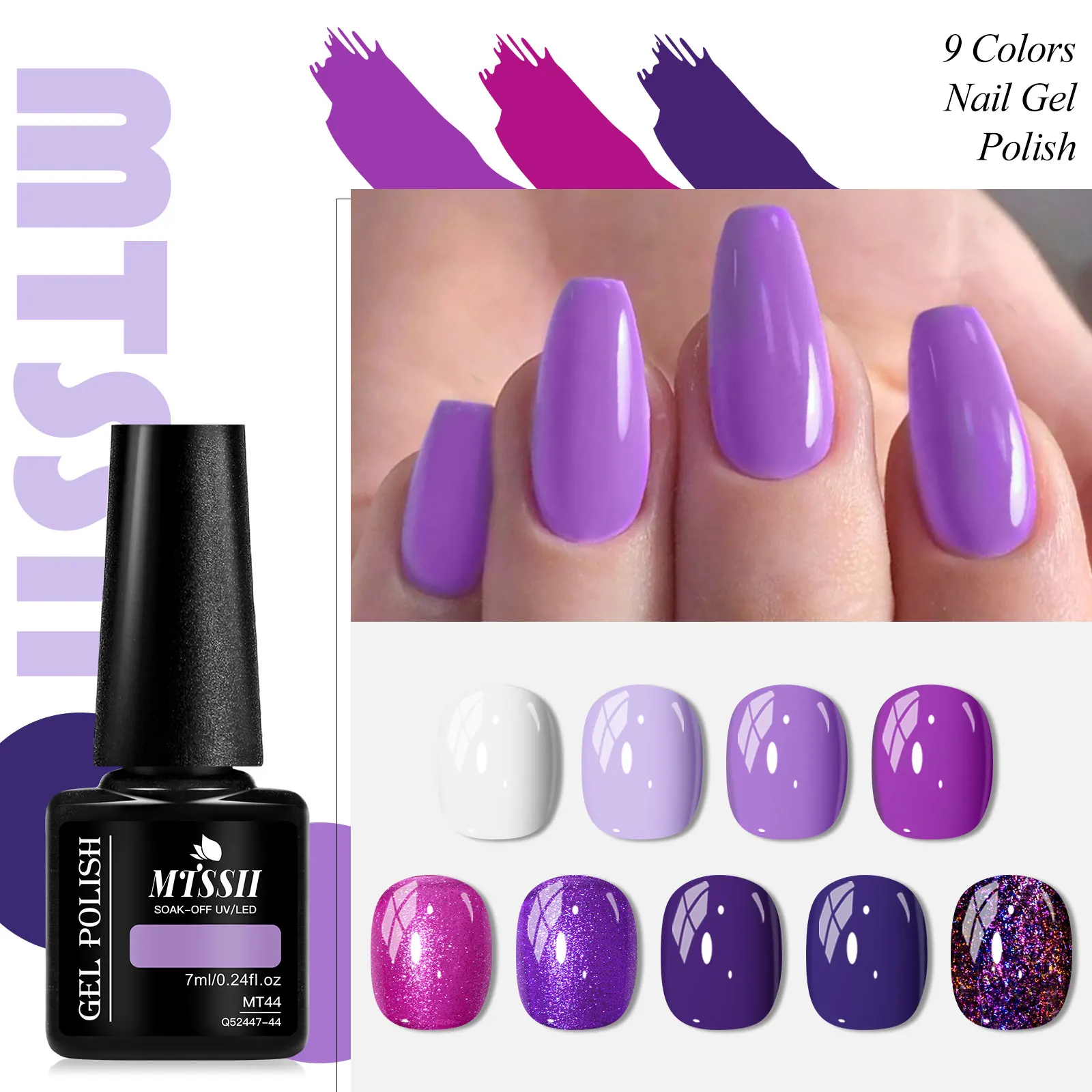 Zestaw 9 kolorów żelu do paznokci Seria Macaron Kolorowy lakier do paznokci Żelowy lakier do paznokci Półtrwały żel UV Soak Off Materiały do manicure