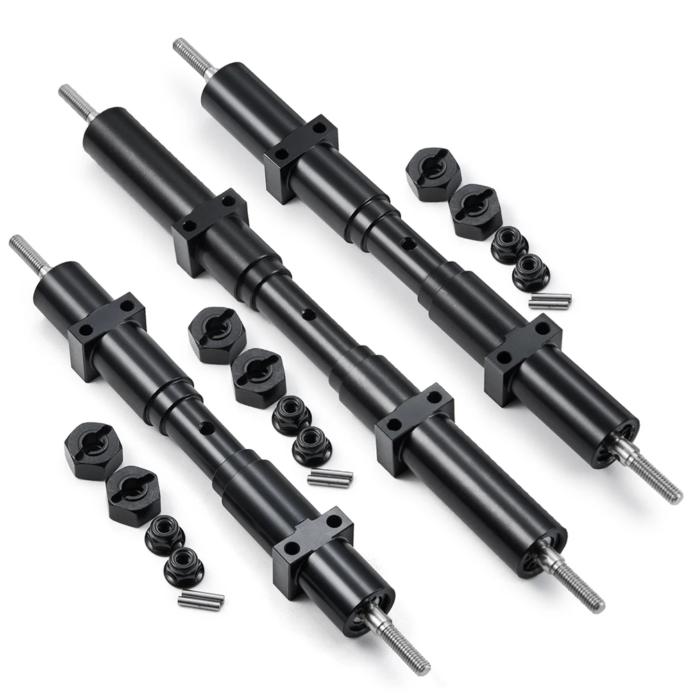 AXSPEED Alu Alloy Unpowered Rear Axle 133.5/155/182mm for 1/14 Tamiya Tractor Trailer Tow Drag Truck DIY Parts