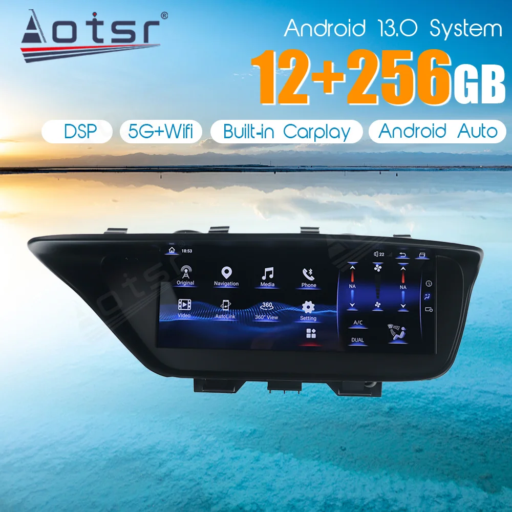 10.25 inch For Lexus ES ES200 ES250 ES350 ES300H LHD Android 13 GPS Radio Multimedia Player Wireless Carplay And Auto OEM Menu