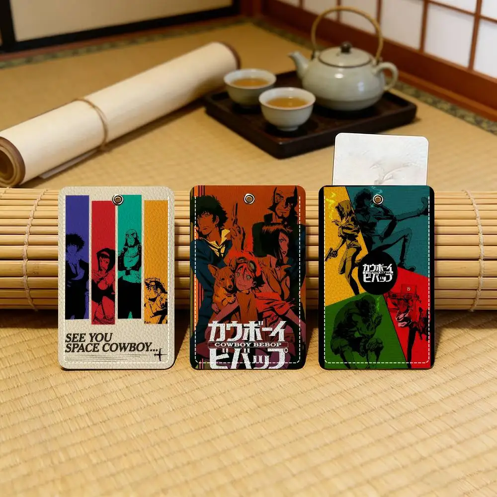 

Модный кожаный кошелек для карт Anime C-Cowboy B-Bebops, тонкий защитный чехол для удостоверений личности для офиса и школы