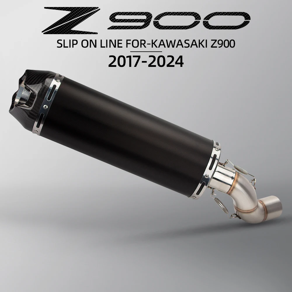 Z900 Exhaust Muffler For Kawasaki Z900 2017-2026 Motorcycle Escape Kit Modify Street Bike Slip on Line Middle Tail Link Tube