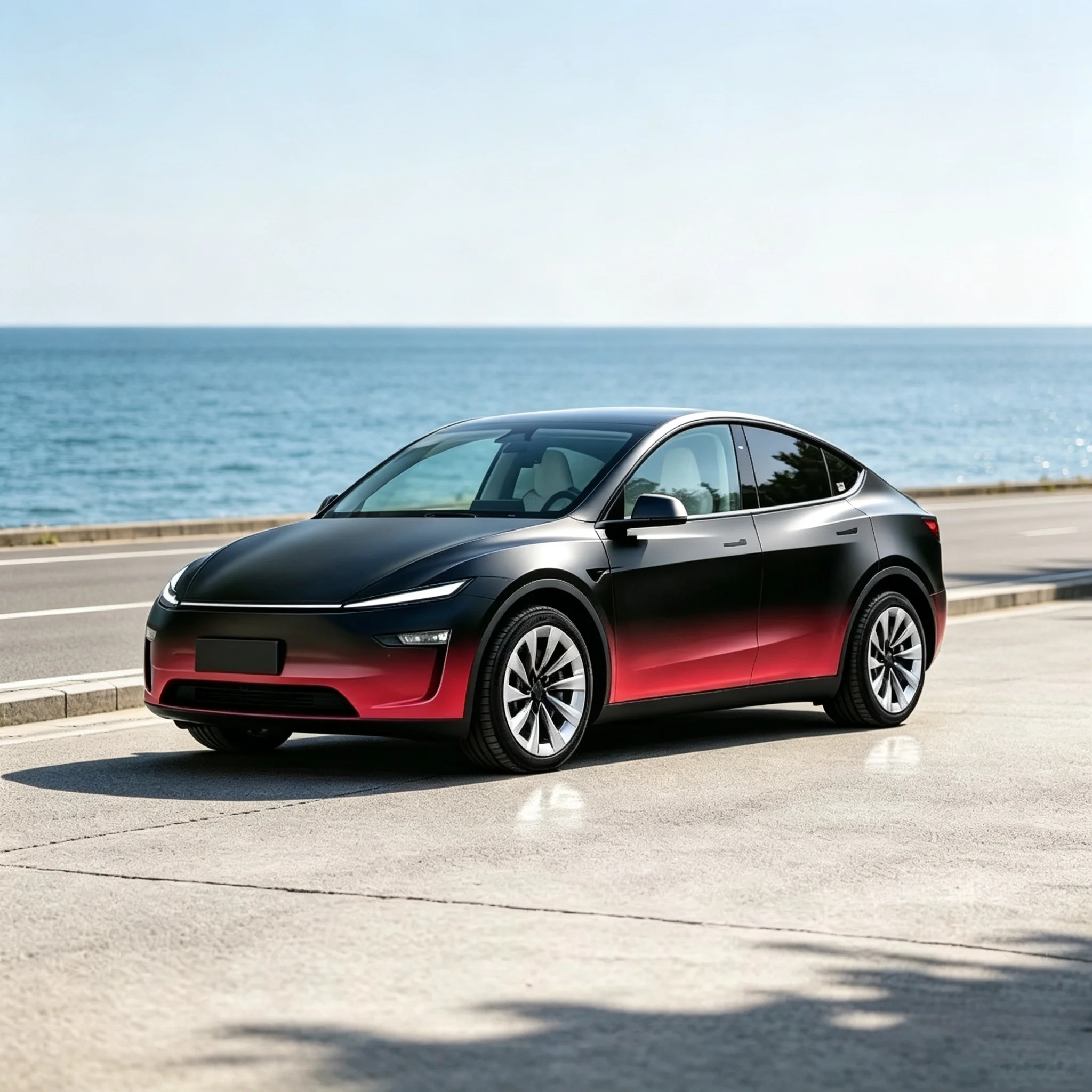 For Tesla Model Y Juniper 2025-2026 PVC Auto Exterior Custom Decal Film Custom Gradient Full‑Body Car Vinyl Wrap Anti‑scratch