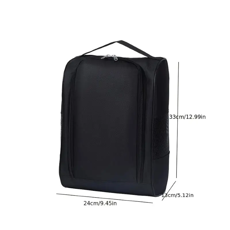 Portable Oxford Cloth Golf Shoe Bag Lightweight Breathable Dustproof Handbag for Football Tennis Shoes