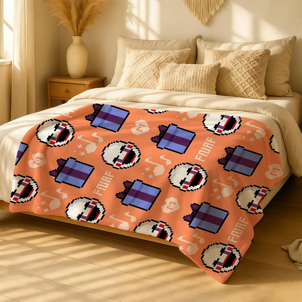 Movie FNAF Game Blanket For Soft Warm Knee For Bedroom Living Room Bed Sofa Camping Picnic Office Gift