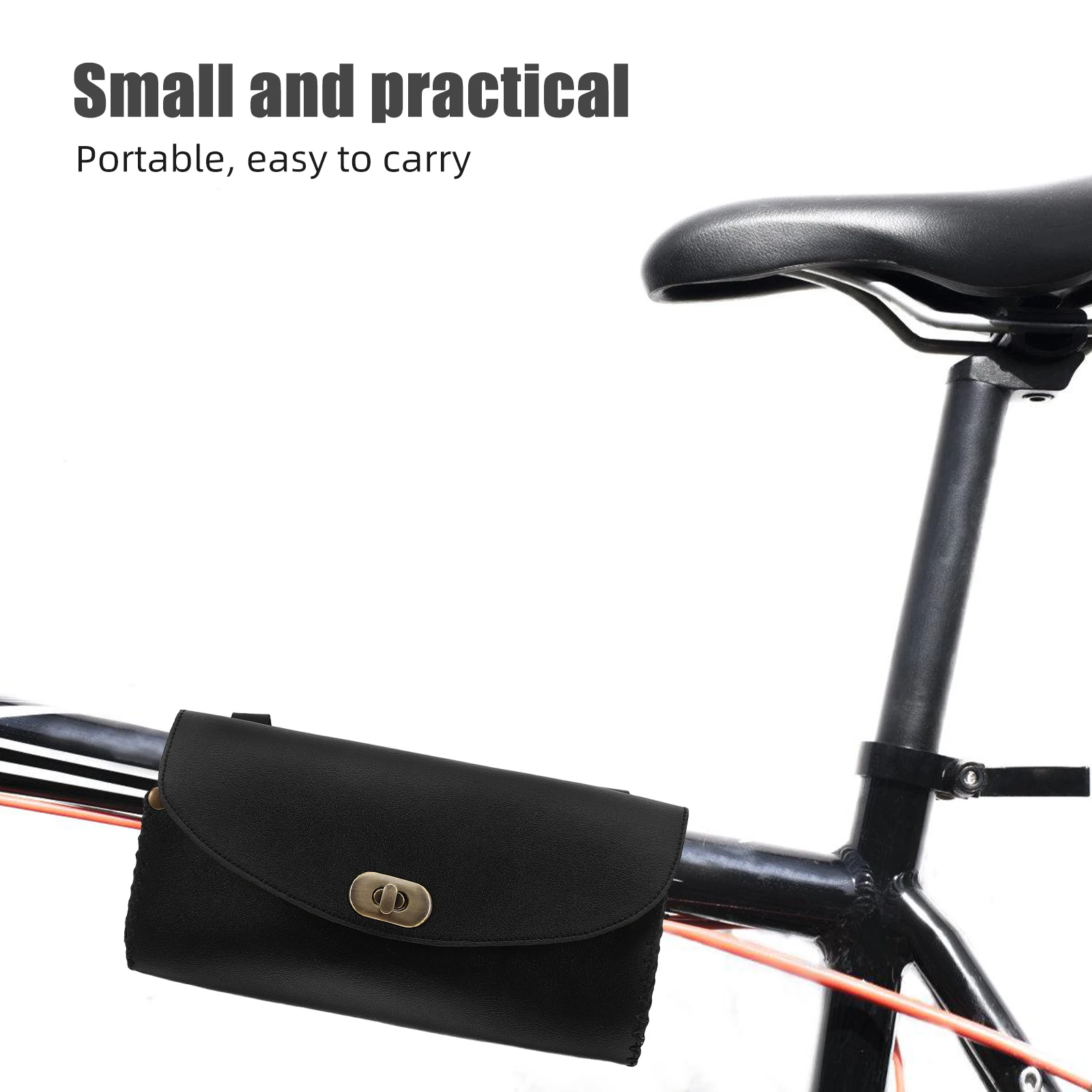 

Vintage Bicycle Large Multifunctional Handlebar Storage Bag Pu Top Tube Bag For Mountain Road Bike Secure Beam Mounting