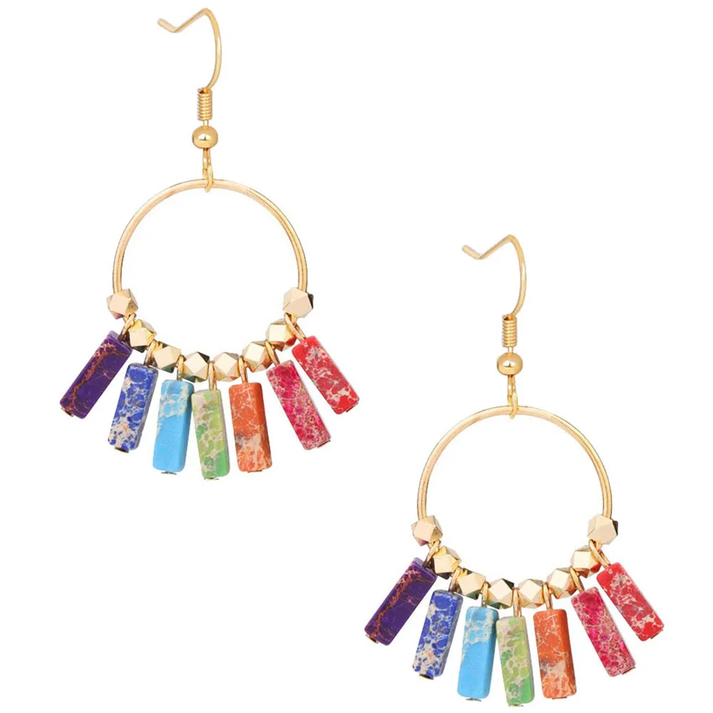 

Bohemian Earrings Stone Alloy Marble Drop Fashion Tassel Ear Pendants for Delicate Ear Decor Women Party Gifts