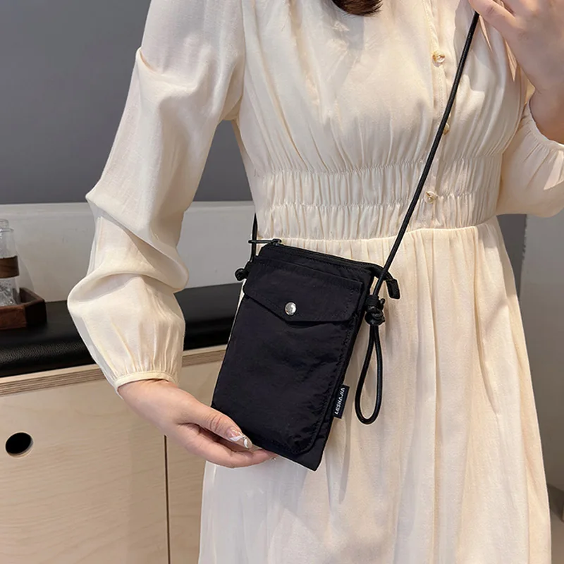 Straße gewaschen Nylon Umhängetasche für Frauen Mode Telefon Messenger Bag weibliche Geldbörsen Designer Schultertaschen – Detail 1
