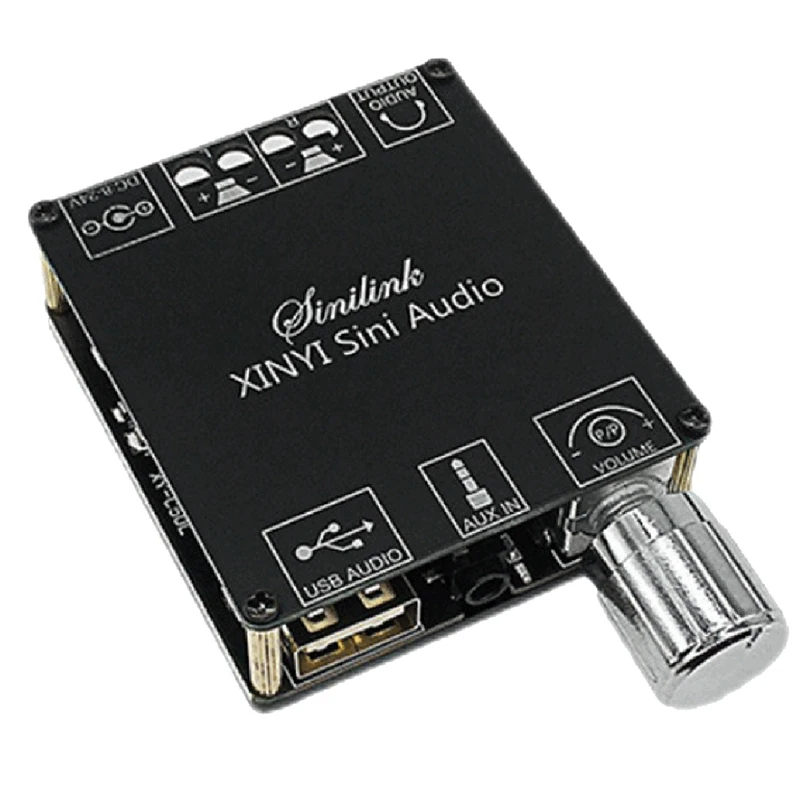 

Stereo Bluetooth Amplifier Board 50W Dual Channel 360-Degree Stepless Tuning For Home Theater