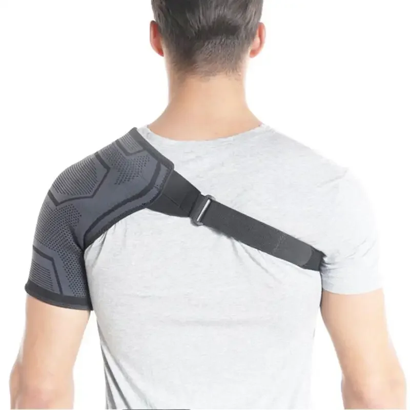 Shoulder Support Stability Brace Compression Sleeve Strap Wrap for Rotator Cuff Dislocated Joint Pain Sprain Soreness Bursitis