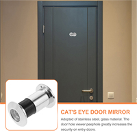 Stainless Steel Glass Peephole Anti-Rust Wear-Resistant High Security Privacy for Home Apartment Hotel Entry Door Security