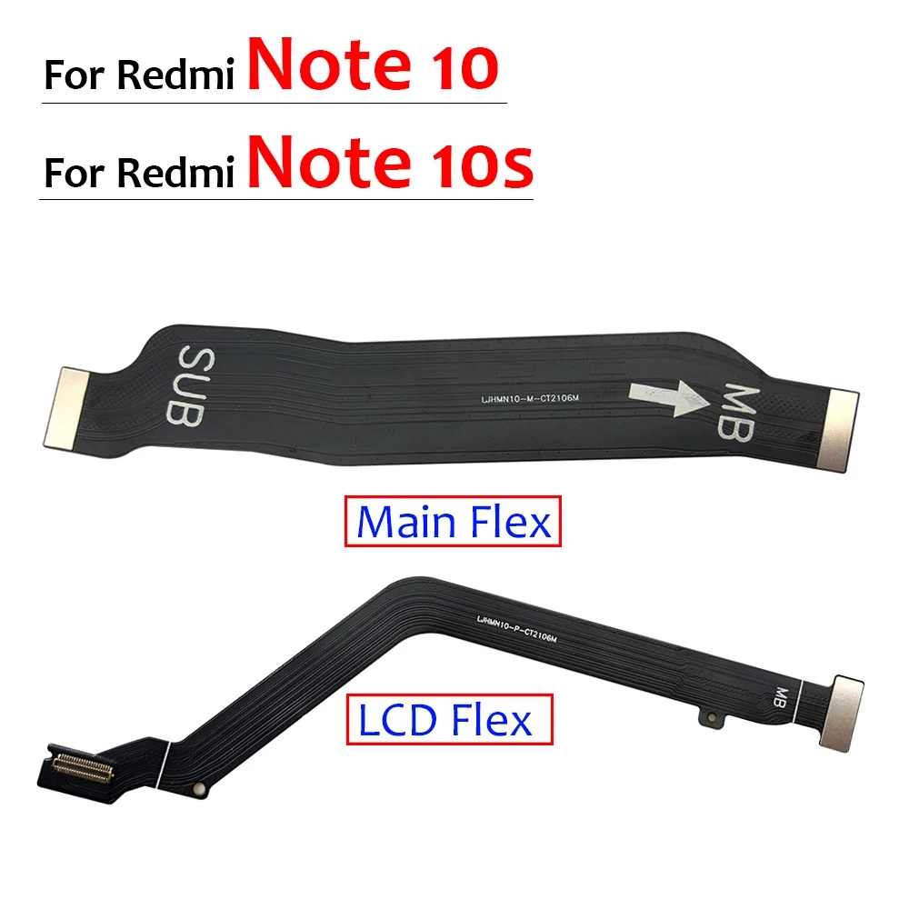 New For Redmi Note 10 / Note 10s Main FPC LCD Display Connect Mainboard Flex Cable Replacement Parts