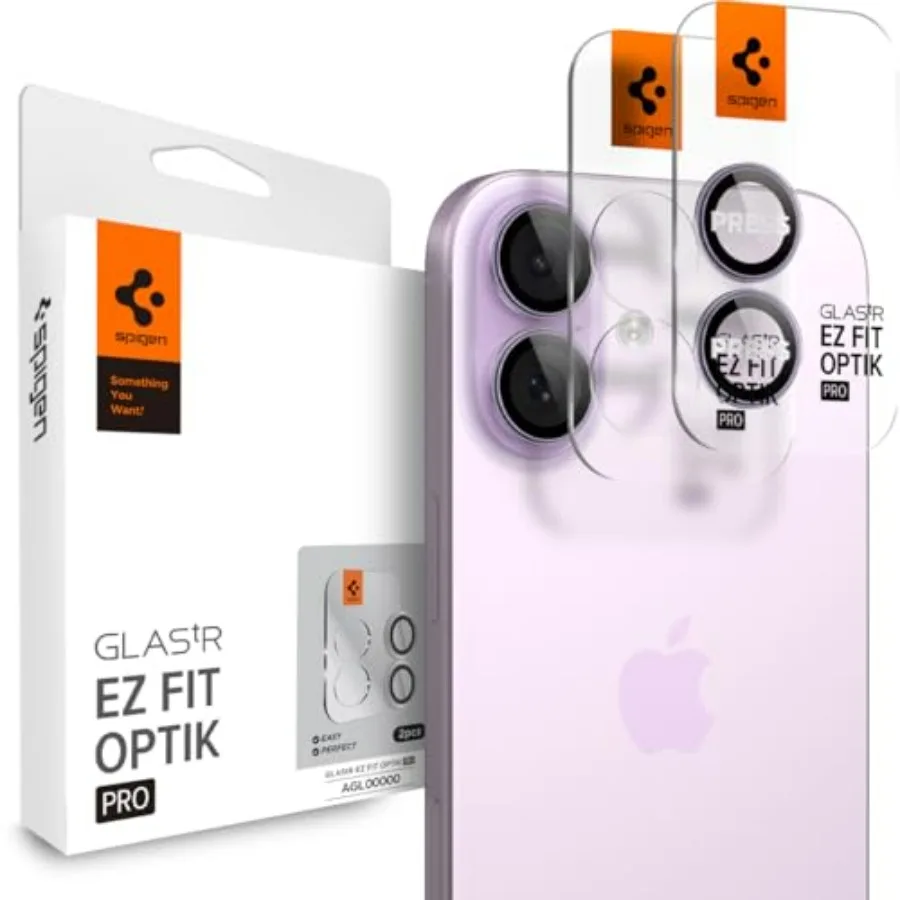 

Camera Lens Screen Protector [GlasTR EZ Fit Optik Pro] Designed for iPhone 17 [Case Friendly] - [2 Pack