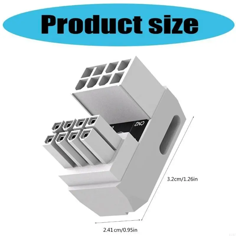 Conector alimentación CPU alimentación en ángulo 180 gráficos para gráficos escritorio