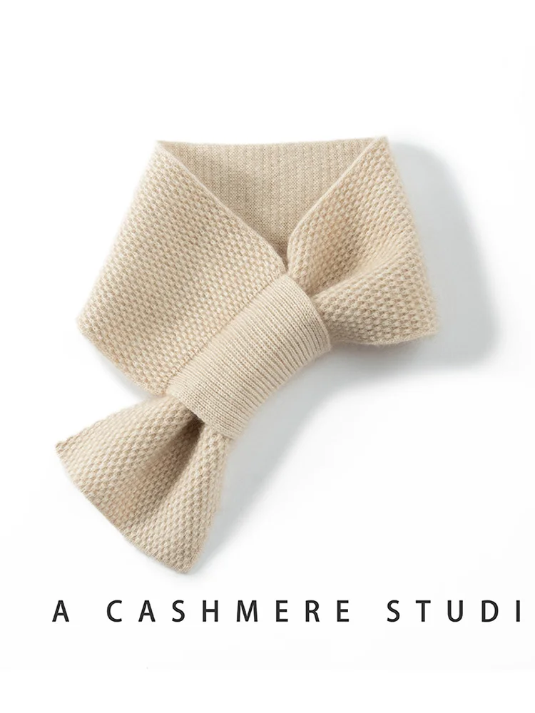 lambswool-thiened-women's-scarf-ne-protection-hole-punch-small-bow-tie-warmth-ential-spring-autumn-winter-faion