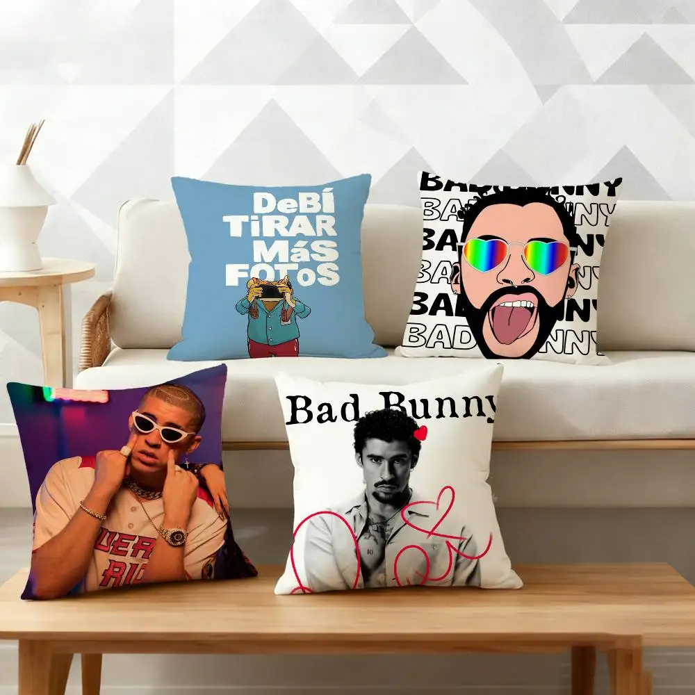 

B-Bad B-Bunny DeBi DTMF Pillow Case for Sofa Living Room Home office Decor Protective Cover