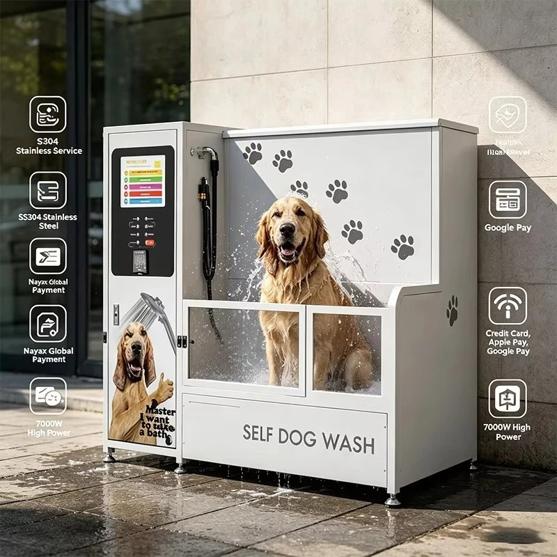 Portable C at and Dog Grooming Bath Machine, Self-Service Dog Wash Station for Pet Shop and Home Grooming