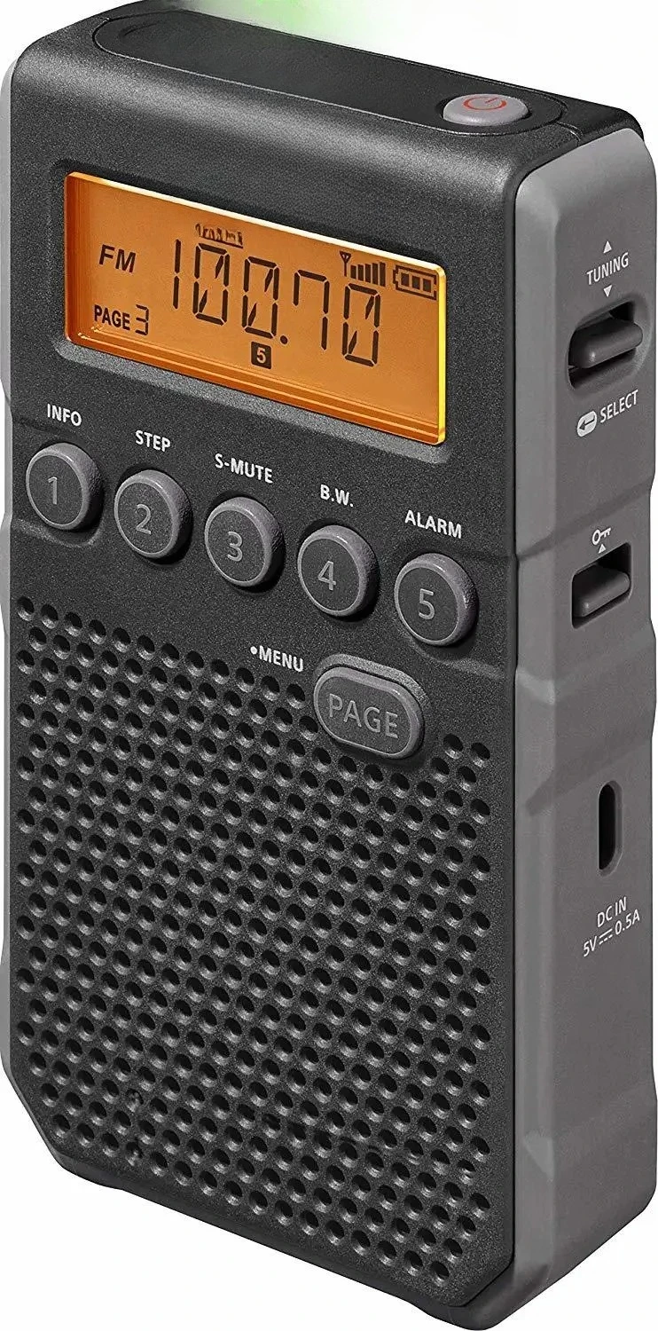 D-T-800 Radio digital AM/FM, carga de advertencia meteorológica