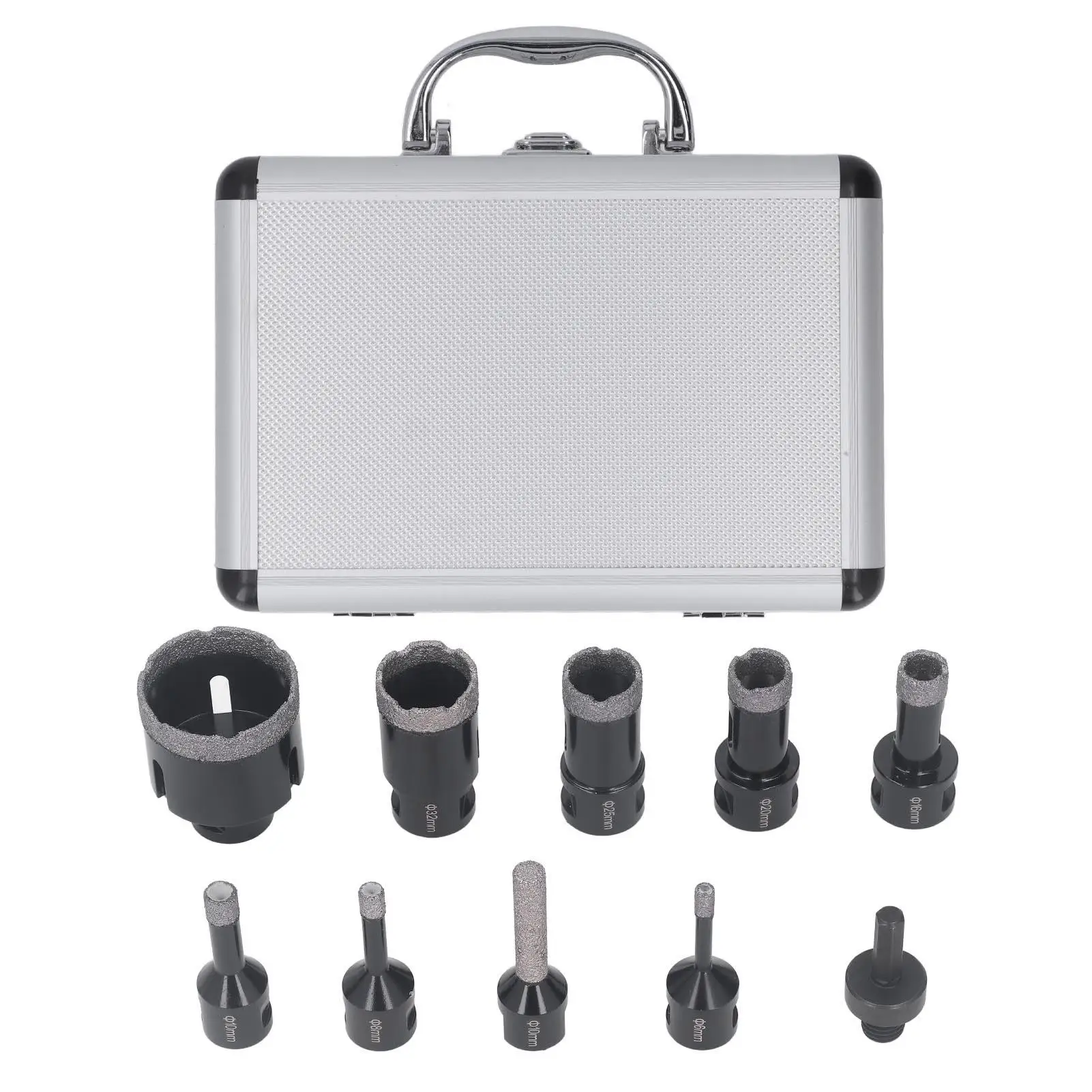 

High Efficiency Hole Saw Kit 6 to 50mm Vacuum Brazed Steel Cutter for marble Brick with Converter Head