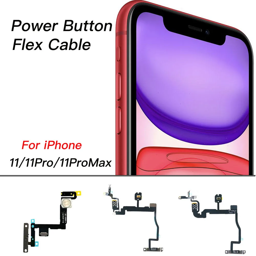 

Power Button Flex Cable Replacement For iPhone 11 Pro Max With Metal Bracket Microphone Module