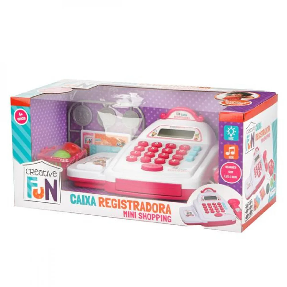 Creative Fun Cash Register Mini Shopping Rosa Multichildren-BR1182