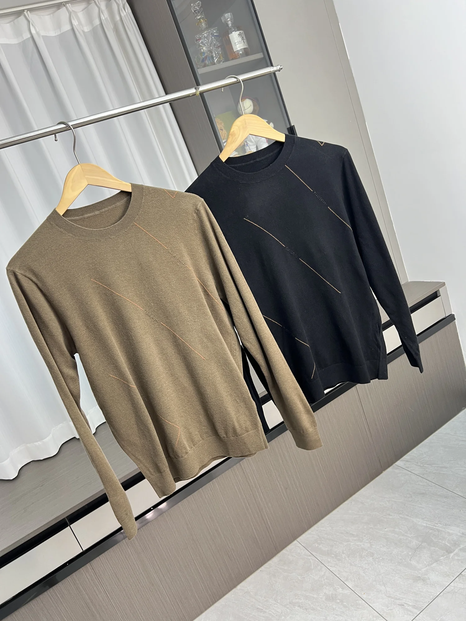 

Мужской дышащий вязаный свитер с круглым вырезом, повседневный, модный, осенне-зимний, комфортный, приятный к телу, городской стиль