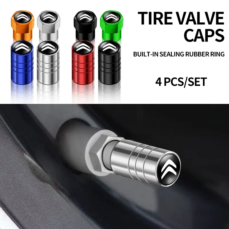 Air Dust Cap Car Tire Valve Truck Wheel Rim Valve Stem Cap For Citroen Coupe VTR C1 C3 C6 C5 C8 DS C-ELYSEE VTS Berlingo Xsara