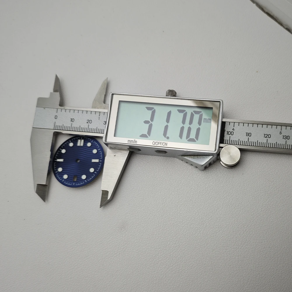 31,7mm 6-Uhr-Zifferblatt Passend für NH35 Uhrwerk Zubehör Ersatz für Uhren Herren Grün Leuchtende NH35 Zeiger Mechanisches Uhrenteil – Detail 10