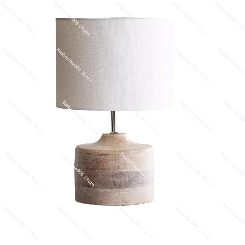 

American Creative Desk Lamp, Bedroom Bedside Lamp, French Designer Retro Simple Decorative Solid Wood Creative Lamps