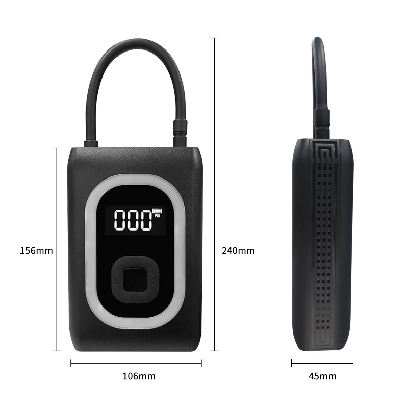 AP06 kompresor udara nirkabel portabel cerdas, pompa Inflator listrik cerdas dengan tampilan Digital untuk mobil, sepeda motor, bola