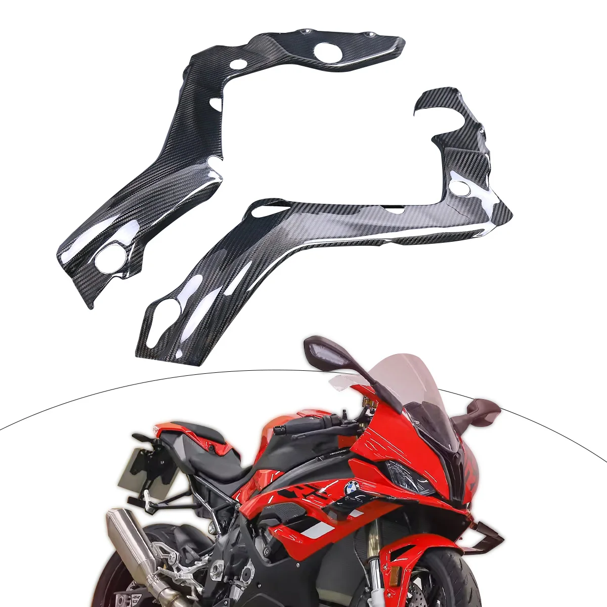 ل BMW S1000RR 2019 2020 2021 2022 2023 2024 2025 دراجة نارية 100% ألياف الكربون الهيكل العظمي غطاء دراجة نارية الملحقات