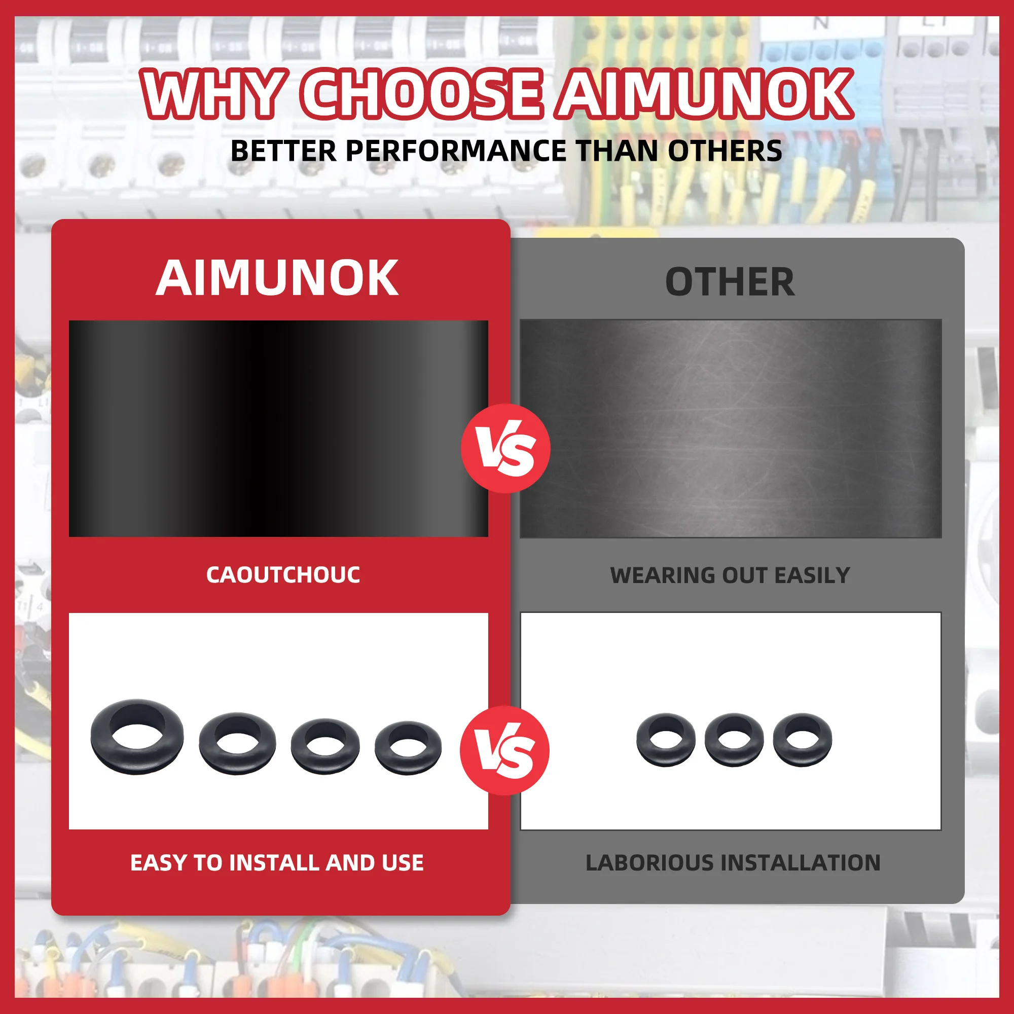 Preto gomado grommet m3 m4 m5 m6 m8 m10 m12 m14 peças de reposição de alta qualidade fiação cabo junta o-ring selos ferramentas