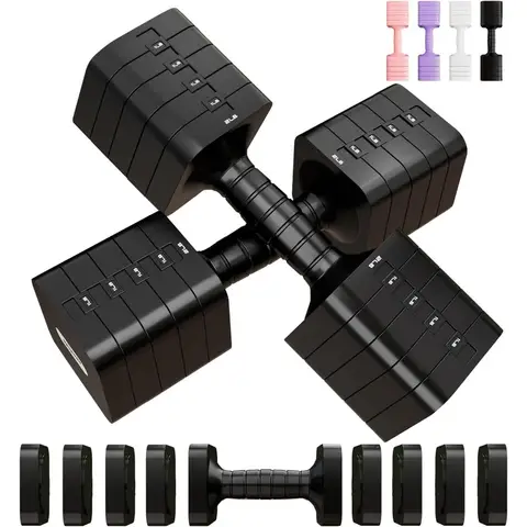 Adjustable Dumbbell Set for Women Men 10LB Each Hand Weights Dumbbells Sets Woman Exercise Fitness dumbbell Adjust dumbbells set