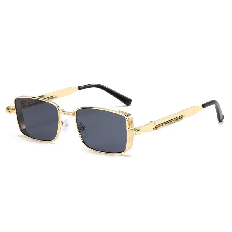 Retro Sexy Small Rectangle Sunglasses for Women Ins No Makeup Solid Color Glasses Men's Glasses Outdoor Leisure Sunshade Eyewear