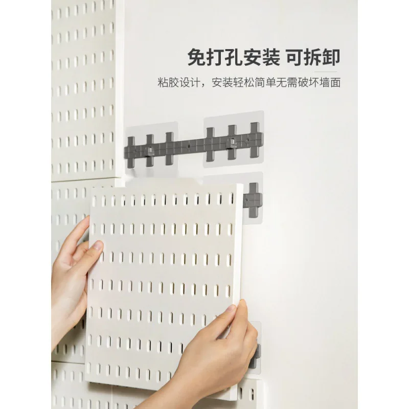 Household study hole board non-punching wall bookshelf, classified storage and finishing marker pen holder ornament