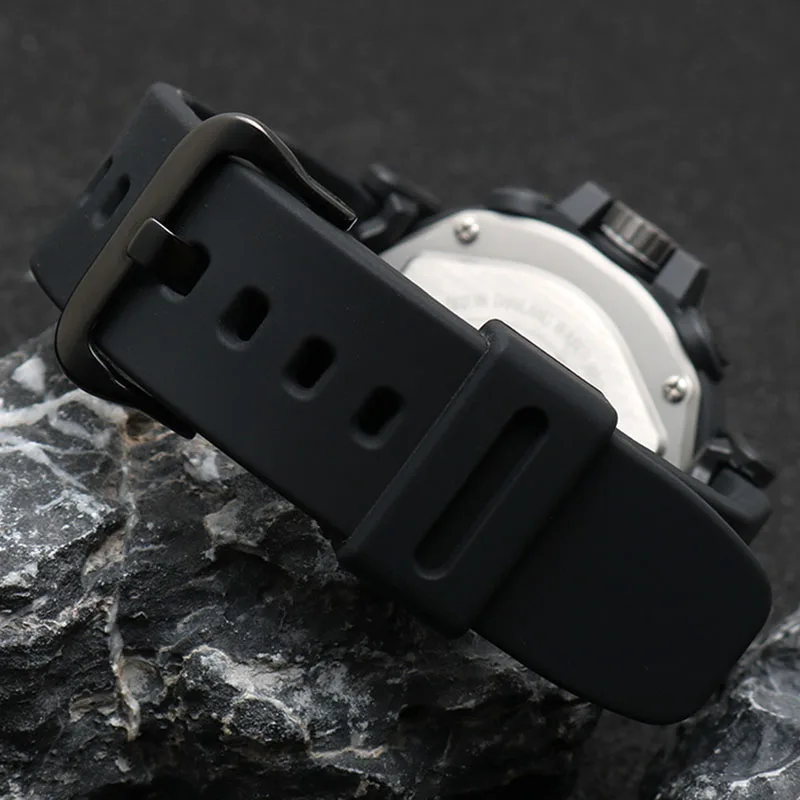 Sports Silicone Watchband For CASIO PROTREK 5497 PRG-600 PRG-650Y PRG5571 Bracelet PRW-6600 6600y High Quality Rubber Strap 23MM