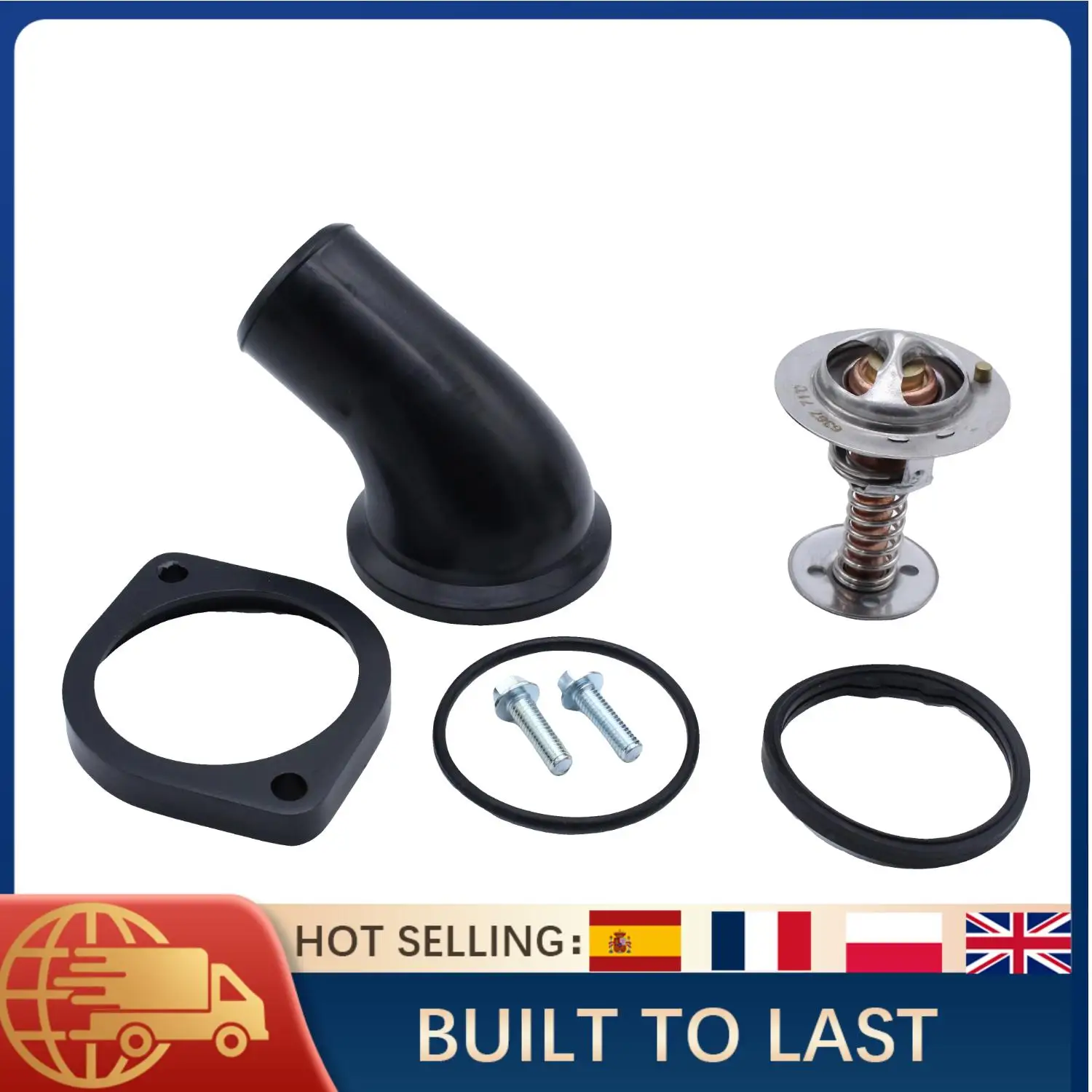 45° Black Aluminum Swivel Water Neck Thermostat Housing For Chevy LS1 LS2 LS3 LS7 4.8 5.3 6.0 6.2 Engines 1997-2008 LS Parts