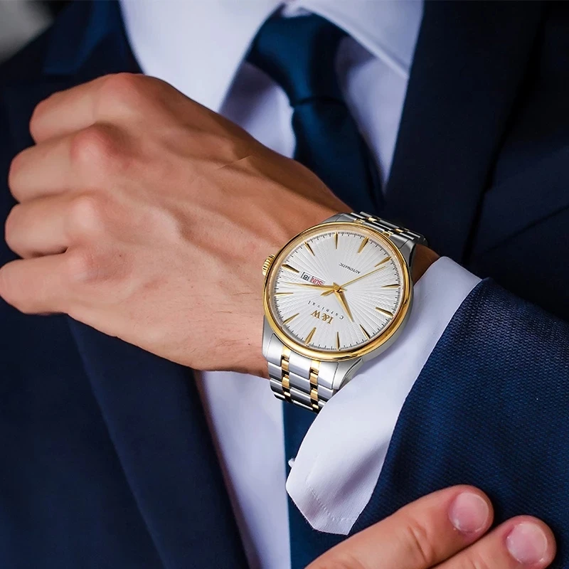 

Relogios Masculino CARNIVAL Mechanical Wristwatches for Men Brands Luxury Dress Automatic Watch Sapphire Waterproof Reloj Hombre