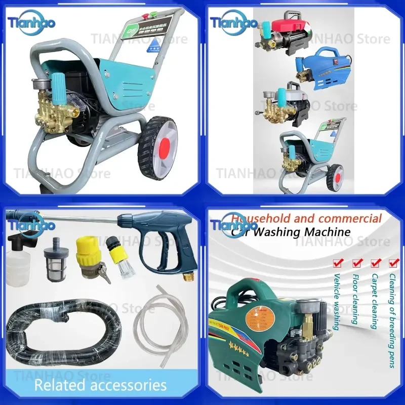 for Pressure Washer Electric 1800W High Power Cleaner with Hose Reel Professional Car Washing Machine Garden Tool