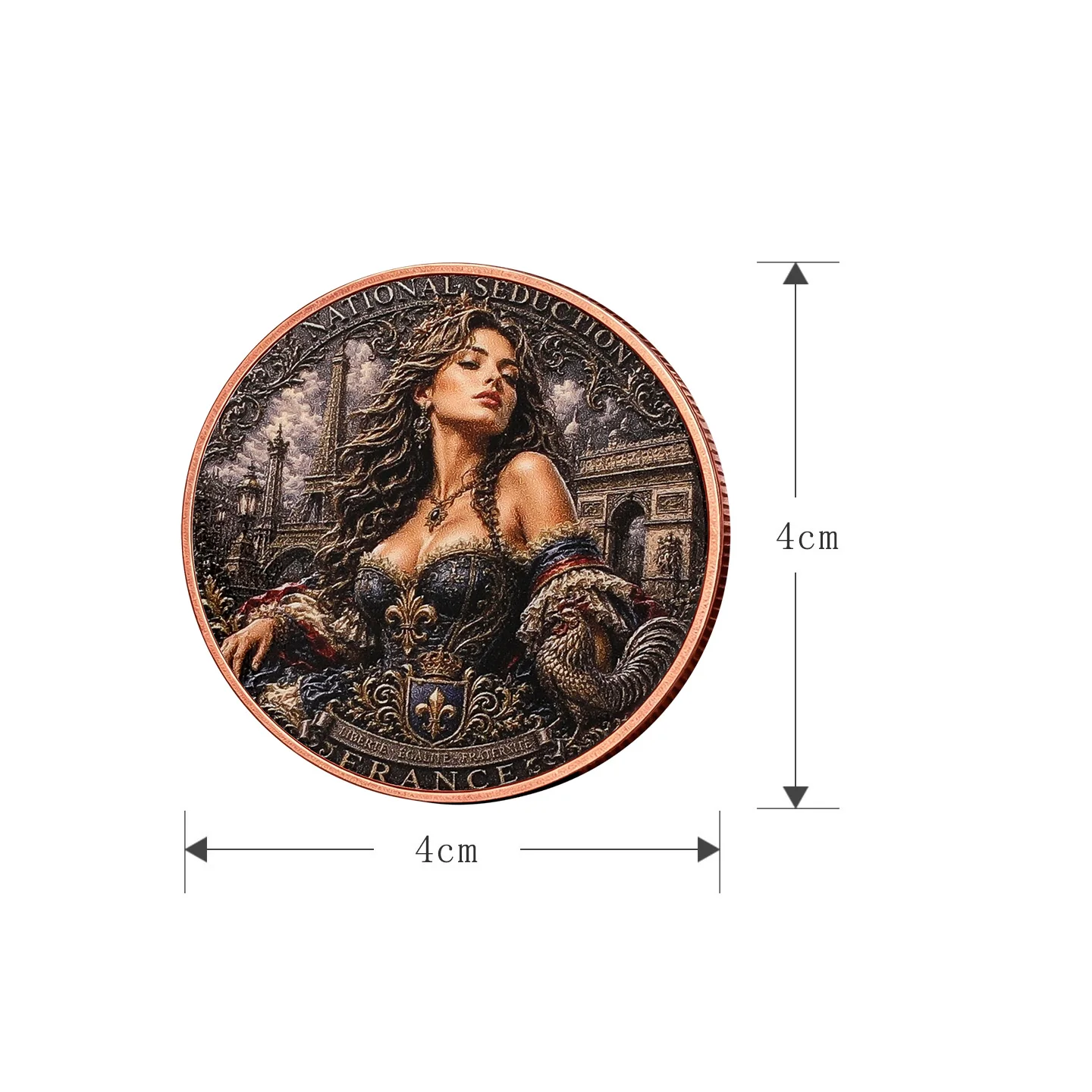 French Royal Goddess 999 Fine Copper Coin 1oz Pure Copper Commemorative Coin Art Collection Coins