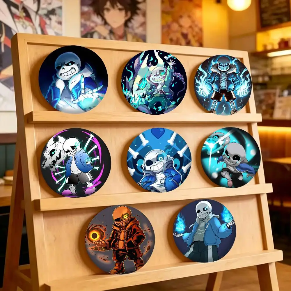Hot Game Undertale-Sans 25mm 32mm 44mm 58mm 75mm Brooches Badges Pins for Accessories Gift