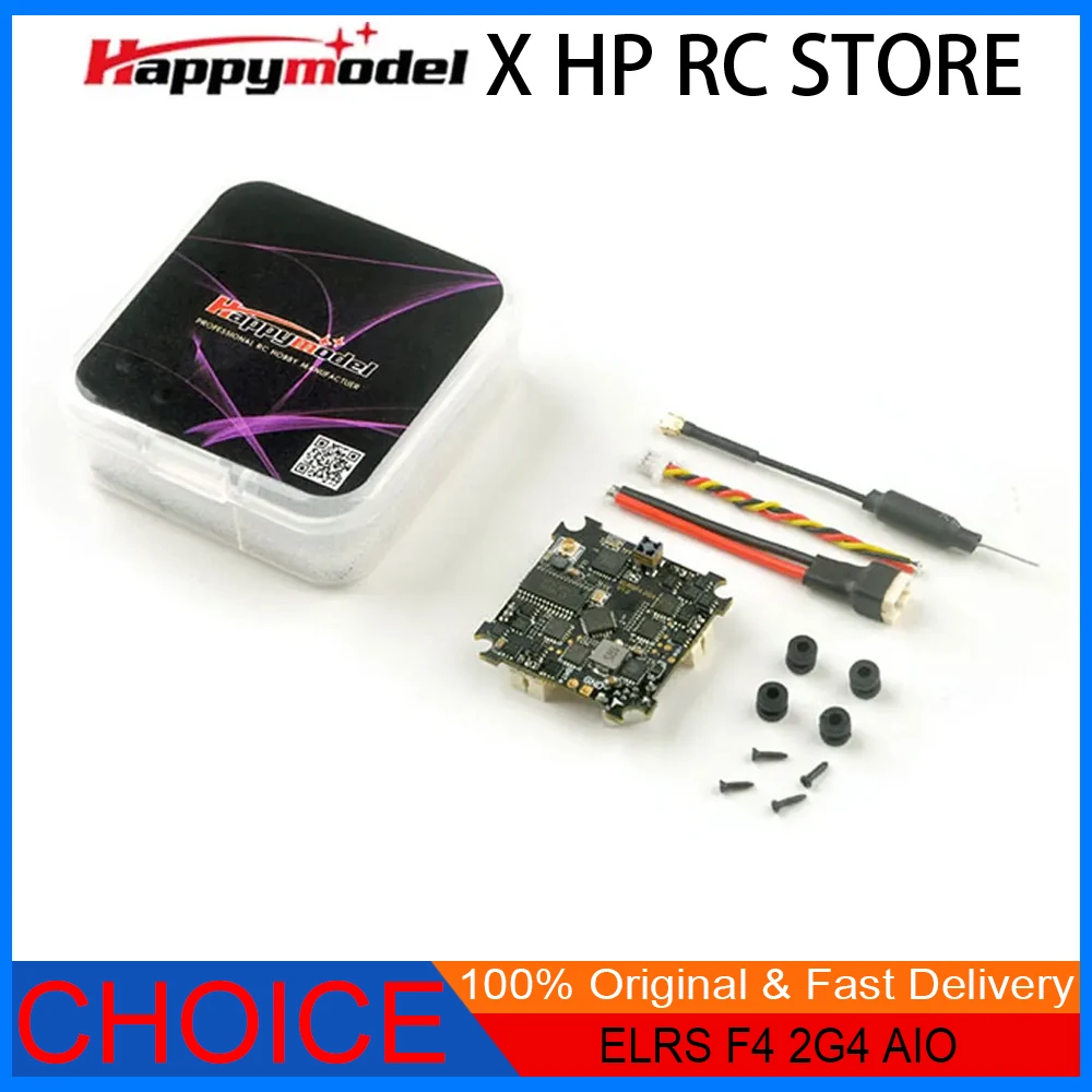 

HappyModel New ELRS F4 2.4G AIO 5in1 Flight Controller - Built-in SPI 2.4GHz ELRS Receiver for Toothpick Freestyle & FPV Drone