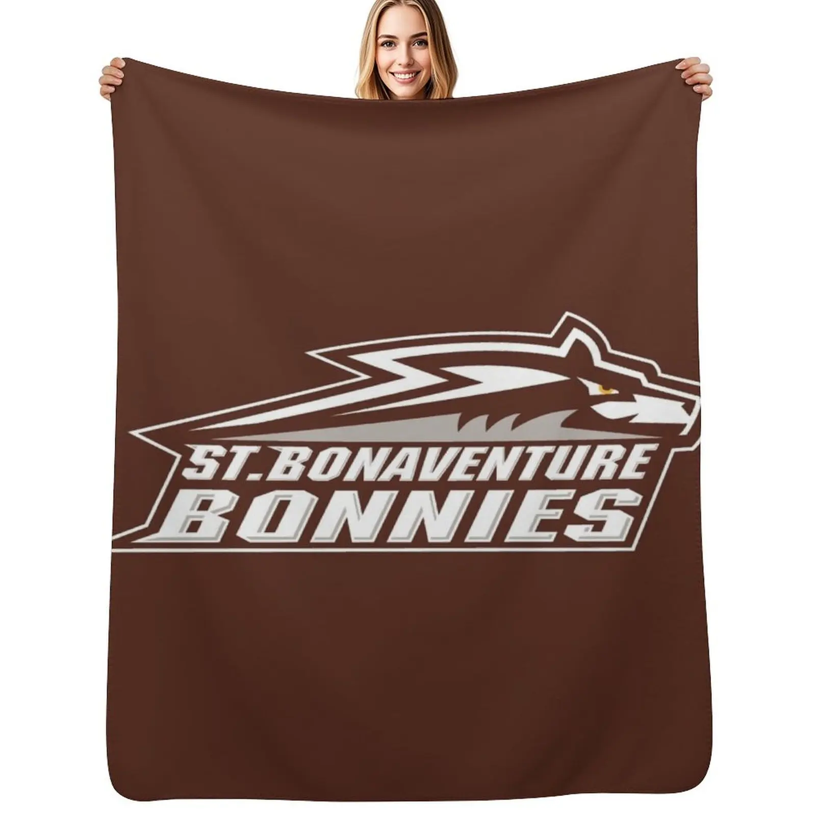 

St. Bonaventure Bonnies Throw Blanket Hairys Soft Beds Bed linens Moving Blankets