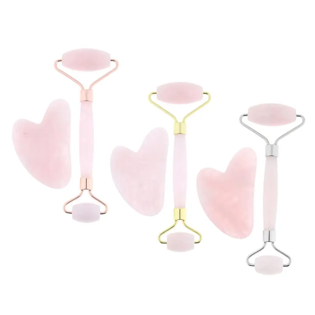 

2Pieces, Scraping Massage Roller, Natural Crystal Treatment Massager Scraper Tool for Body