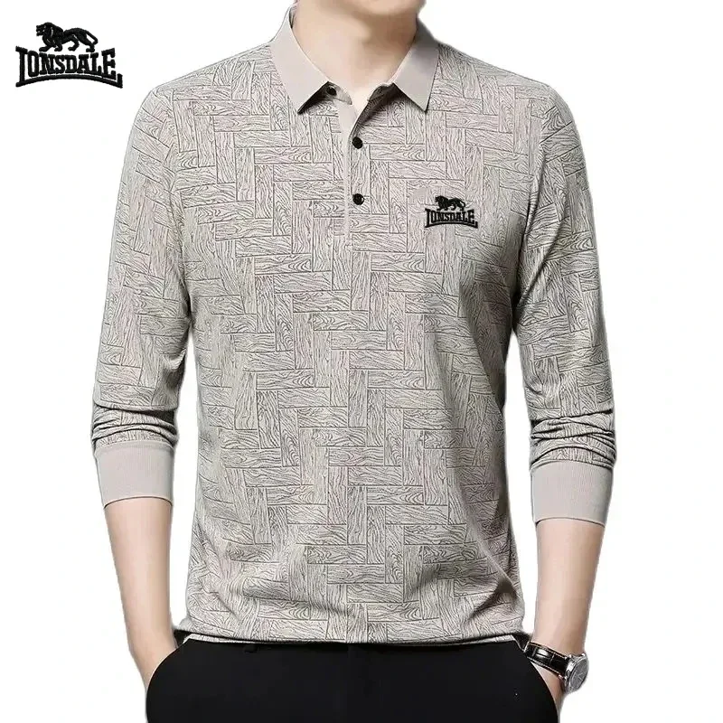 

Spring and Autumn Men's High-quality Embroidered Long Sleeved Polo Shirt, New Fashionable and Casual Multifunctional Top