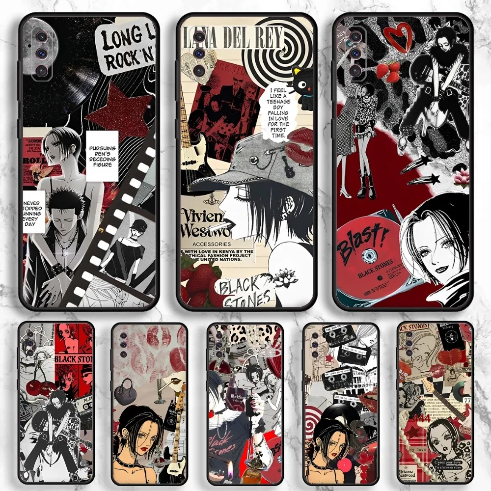 Nana Osaki Anime Phone Case For Samsung Galaxy A13,A21s,A22,A31,A32,A52,A53,A71,A80,A91 Soft Black Phone Cover